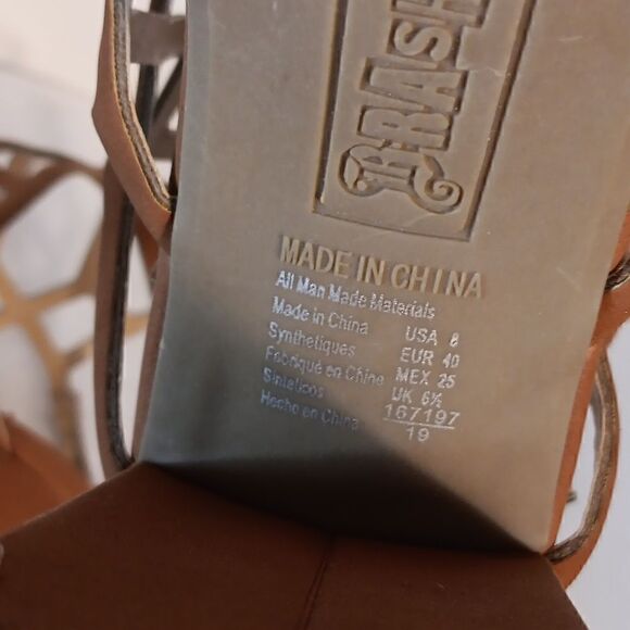 Brash Tan Strappy Sandals - Picture 5 of 8